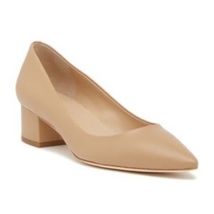VIA SPIGA GUERVIE LEATHER BLOCK HEEL PUMP